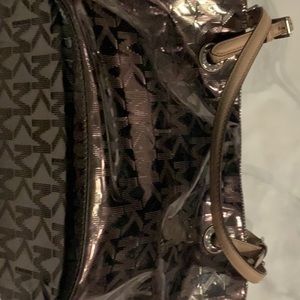 Michael Kors shiny silver purse